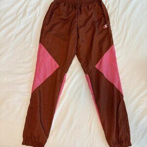 Brown And Pink Champion Track Pants